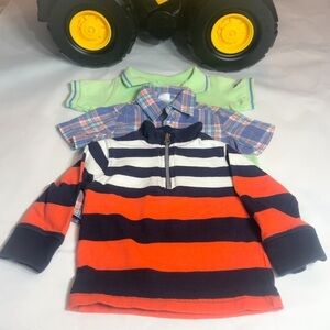 Baby Boy 3 Top Bundle Size 6-9 Months multicolor casual kids clothes